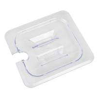 Thunder Group 1/6 Size Clear Polycarbonate Slotted Food Pan Lid - PLPA7160CS 