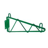 Thunder Group 18in Green Epoxy Coated Single Wire Shelf Bracket - WBEP018 