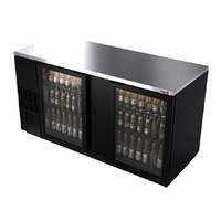 Fagor Refrigeration 70in Black Exterior Refrigerated Bar Cooler With Epoxy Rails - FBB-69G-N 