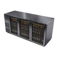 Fagor Refrigeration 80in Stainless Steel Flat Top Refrigerated Back Bar Cooler - FBB-79GS-N 