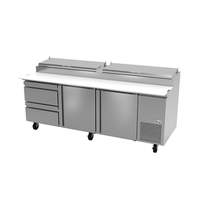 Fagor Refrigeration 93" Refrigerated Pizza Prep Table With Three Sections - FPT-93-D2
