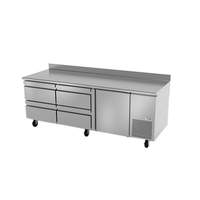 Fagor Refrigeration 93" Stainless Steel Worktop Refrigerator With Four Drawers - SWR-93-D4