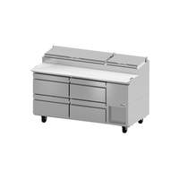 Fagor Refrigeration 68in Refrigerated Two Section Back Bar Cooler With 4 Drawers - FPT-67-D4 