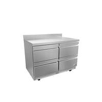 Fagor Refrigeration 48in Stainless Steel Worktop Refrigerator With Four Drawers - FWR-48-D4-N 