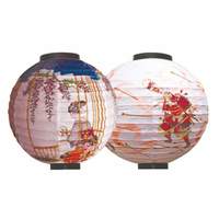 Thunder Group 16" Diameter "Samurai" Red Paper Japanese Cochin Lantern - HL36-2