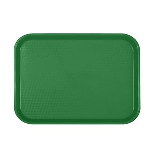 Thunder Group 12" x 16-1/4" Green Polypropylene Fast Food Tray - PLFFT1216GR