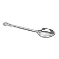 Thunder Group 15in Stainless Steel Slotted Flat Handle Basting Spoon - SLSBA312 