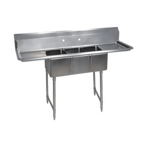 Falcon Food Service 10" x 14" Stainless Steel 3 Compartment Sink - E3C-10X14-2-15
