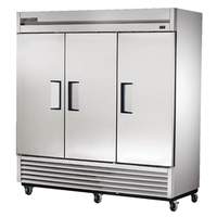 True 78" Stainless Steel Reach-In Three-Section Freezer - TS-72F-HC