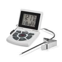 CDN Stainless Steel Combo Probe Thermometer with Timer & Clock - DTTC-W 