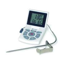 CDN 5.5" Digital Probe Thermometers Combo Timer and Clock - DTTC-W-SP