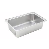 Winco Full Size Raised Edge Stainless Steel 6in Deep Spillage Pan - C-WPF6 