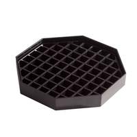 Winco 4 Pack Black Plastic Octogonal Airpot Drip Trays 6in x 6in - DT-60 
