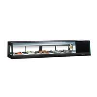 Turbo Air 71in Black Refrigerated 2.3cuft Capacity Sushi Case - SAS-70L-N 