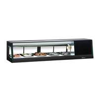 Turbo Air 59in Black Refrigerated 1.9cuft Capacity Sushi Case - SAS-60L-N 