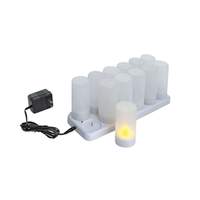 Winco 12 Piece Rechargeable Flameless Tea Candle Set - CLR-12S 