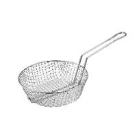 Winco 8in Diameter Coarse Mesh Nickel Plated Culinary Basket - MSB-08 