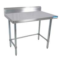 BK Resources 96"W x 30"D 16 Gauge Stainless Steel Open Base Work Table - CTTR5OB-9630 