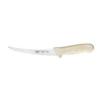 Winco Stäl 6" Stamped Boning Knife w/ White Polypropylene Handle - KWP-60