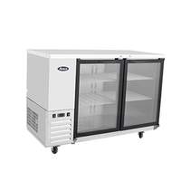Atosa 48in Double Glass Door Stainless Steel Back Bar Refrigerator - MBB48GGR 