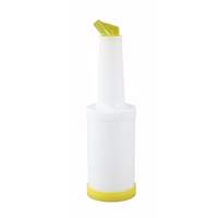 Winco 1 Qt Liquor & Juice Multi Pourer - Yellow - PPB-1Y