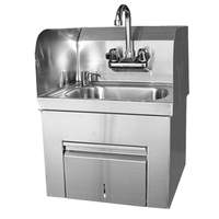 GSW USA 15x15x23 Stainless (1) Compartment Wall Mount Hand Sink - HS-1615TS 