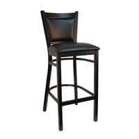 H&D Commercial Seating Upholstered Metal Barstool with Black Semi Gloss Finish - 6279B BVS 