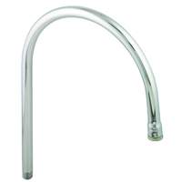 T&S Brass 13-3/8in Rigid Gooseneck Spout with Stream Regulator Outlet - 130X 