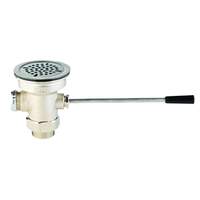 T&S Brass Waste Drain Valve with Lever Handle - 3in Sink Opening - B-3960 