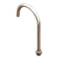 T&S Brass 4 1/4in Plain End Swivel Gooseneck Spout with 0.5 GPM Flow Disc - 179XP-F05 