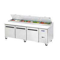 Arctic Air 94" (3) Section Refrigerated Pizza Prep Table - 32 cu.ft. - APP94