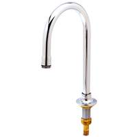 T&S Brass 10-1/4in H Rigid Gooseneck Faucet with Rosespray Outlet - B-0522 