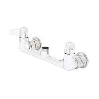T&S Brass 8in Wall Mount Mixing Faucet with Lever Handles - 5F-8WLX00 