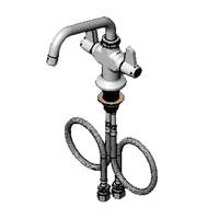 T&S Brass Deck Mount Mixing Faucet with 6in Swing Spout - 5F-2SLX06 