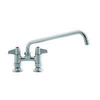 T&S Brass 4in Deck Mount Mixing Faucet with 12in Swivel Nozzle - 5F-4DLX12 