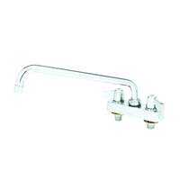T&S Brass 4" Deck Mount Workboard Mixing Faucet w/ 10" Swing Spout - 5F-4CLX10