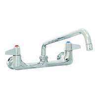 T&S Brass 8" OC Wall Mount Mixing Faucet w/ 12" Swivel Nozzle - 5F-8WLX12