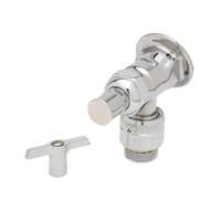 T&S Brass Single Temperature Wall Mount Sill Faucet with Loose Key Stop - B-0737-POL 