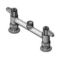 T&S Brass 8in Deck Mount Mixing Faucet with Lever Handles - 5F-8DLS00 