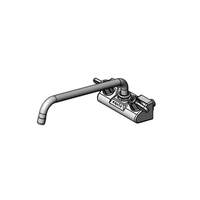 T&S Brass Equip 4in Wall Mount Mixing Faucet with 12in Swivel Spout - 5F-4WLX12 