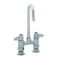 T&S Brass Equip 4in Deck Mount Faucet w/3in Gooseneck Spout - 5F-4DLS03 