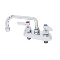 T&S Brass 4" Deck Mount Workboard Faucet w/ 10" Swing Spout - B-1112-XS