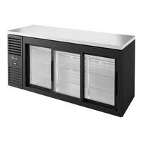 True 72"W Three-Section Refrigerated Back Bar Cooler - TBR72-RISZ1-L-B-111-1 
