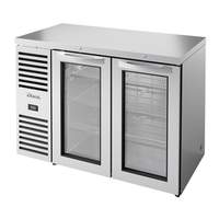 True 48"W Two-Section Stainless Refrigerated Back Bar Cooler - TBR48-RISZ1-L-S-GG-1 