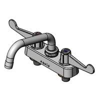 T&S Brass Equip 4" Deck Mount Workboard Faucet w/ 6" Swing Spout - 5F-4CWX06