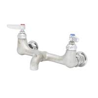 T&S Brass 8" Wall Mount Service Sink Faucet w/ Eterna Cartridges - B-0672-RGH