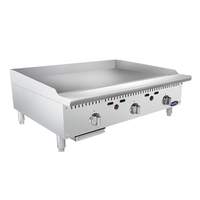 Atosa CookRite 36" Countertop Heavy Duty Thermostatic Gas Griddle - ATTG-36
