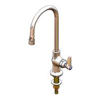 T&S Brass Deck Mounted Pantry Faucet with 10in Rigid Gooseneck Spout - B-0305-VF22 