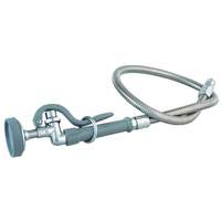 T&S Brass 44in Pre-Rinse Flexible Stainless Steel Hose & Adapter - B-0100-C 