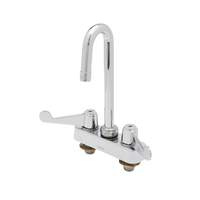 T&S Brass Equip 4" Deck Mount Workboard Faucet w/ 5-1/2" Gooseneck - 5F-4CWX05A